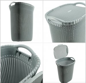 Kosz na pranie Curver Knit 57L błękitny (228411                         ) 5