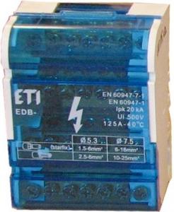 ETI Blok rozdzielczy 125A 4P 11-zaciskowy EDB-411 (001102304) 1