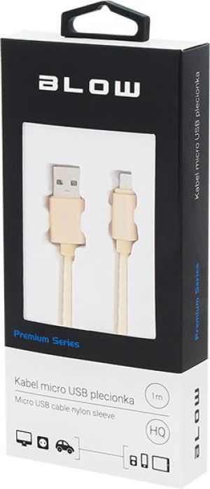 Kabel USB Blow USB-A - 1 m Złoty (5900804087946) 2