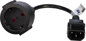 Kabel zasilający Akyga adapter IEC C14 CEE 7/4 250V/50Hz 15cm schuko (AK-PC-10A) 1