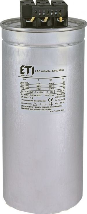 Eti-Polam Kondensator CP LPC 40 kVAr 400V 50Hz (004656756) 1