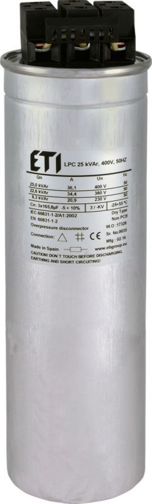 Eti-Polam Kondensator CP LPC 25 kVAr 400V 50HZ (004656754) 1