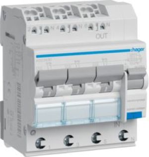 Hager Wyłącznik różnicowonadprądowy 3x1P+N C 13A 0,03A Typ A 6kA RCBO (ADZ363D) 1