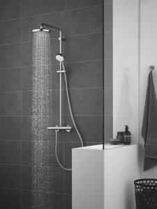 Zestaw prysznicowy Grohe Grohe Tempesta Cosmopolitan Armatura Prysznice Komplet z termostatem do montażu ściennego Chrom - 27922001 8