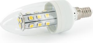 Whitenergy Żarówka LED |E14|C35-21xSMD 5050|3W|230V|ciepła biała (04893) 1