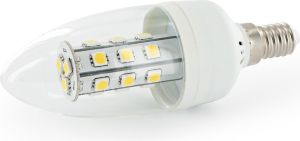 Whitenergy Żarówka LED |E14 |C35 |21xSMD 5050 |3W |230V |zimna biała | (4888) 1