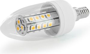 Whitenergy Żarówka LED |E14 |C35-27xSMD 5050 |3.5W |230V |zimna biała | (04864) 1