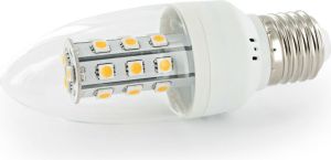 Whitenergy żarówka LED E27, 21xSMD 5050, C35, 3W, 230V, ciepła biała (04941) 1