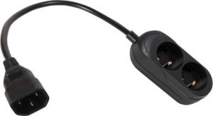 Jonex Przedłużacz do UPS 2-gniazda z/u 0,3m z wtykiem IEC C14 - PS-PCU 270 1