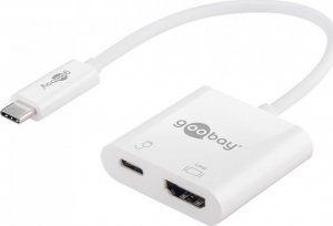 Stacja/replikator Goobay USB-C - HDMI + USB-C Biały  (62110) 1