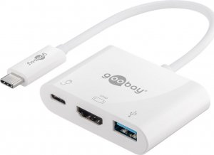 Stacja/replikator Goobay USB-C - HDMI + USB-C + USB Biały  (62104) 1