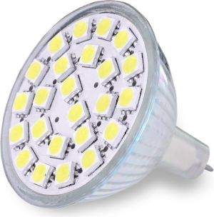 Whitenergy Żarówka LED |GU5.3 |24xSMD 5050 |3.5W |12V |ciepła biała | (05137) 1