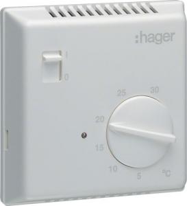Hager Termostat 230V 10A 5-30°C IP30 biały (EK051) 1