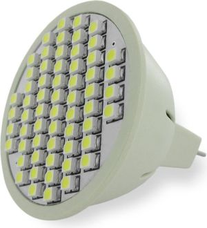 Whitenergy Żarówka LED |GU5.3 |60SMD 3528 |3W |12V |zimna biała |reflektor |(04920) 1
