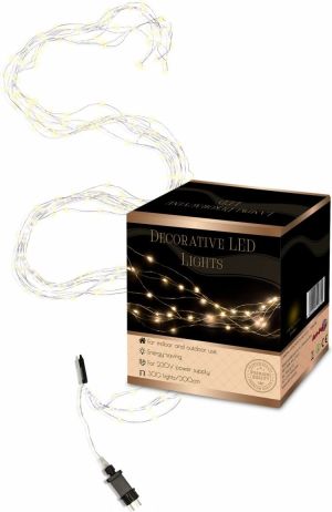 Lampki choinkowe Art-Pol LED na kabel białe ciepłe 300szt. (244983) 1
