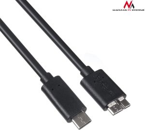 Kabel USB Maclean USB-C - micro-B 1 m Czarny (MCTV-845) 1