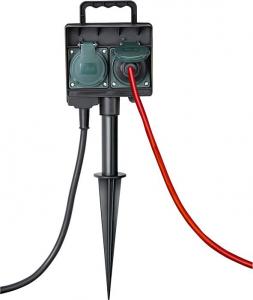 Brennenstuhl Gniazda ogrodowe z grotem ziemnym 4x230V/16A H07RN-F 3G1,5 1,5m (1154444) 2