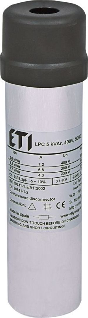 Eti-Polam Kondensator CP LPC 5 kVAr 400V 50Hz (004656705) 1