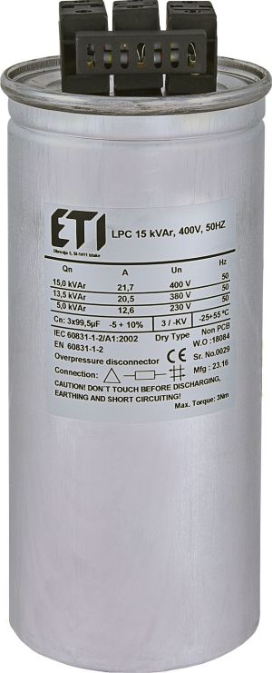 Eti-Polam Kondensator LPC 15 kVAr 400V 50Hz (004656752) 1