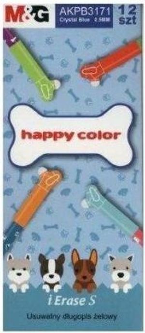 Happy Color Długopis usuwalny niebieski Pieski 12 szt (277750) 1