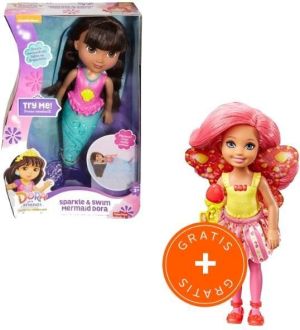 Mattel Dora Magiczna pływaczka Syrenka + Chelsea GRATIS (283552) 1