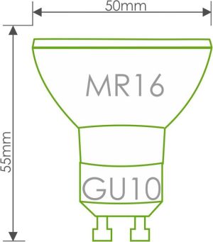 Whitenergy GU10, 4W, 24 SMD 5050, 230V, B.zimna, reflektor (4899) 4