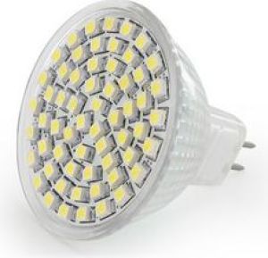 Whitenergy Żarówka LED |GU5.3 |60SMD 3528 |3.7W |12V |ciepła biała |reflektor |(3953) 1