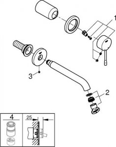 Bateria wannowa Grohe Pozostały Grohe 19408GL1 - 19408GL1 3