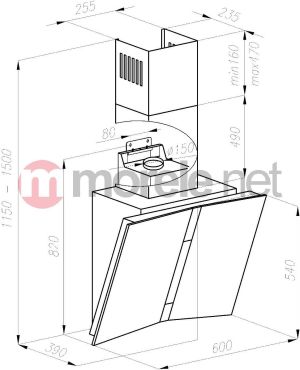 Okap Mastercook WK-NEPTUN 60 B 2