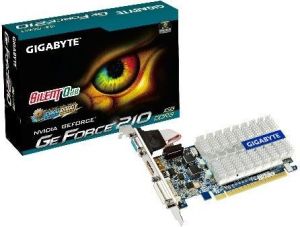 Karta graficzna Gigabyte GeForce 210 1GB GDDR3 (64 bit) HDMI, DVI, D-Sub (GV-N210SL-1GI) 1