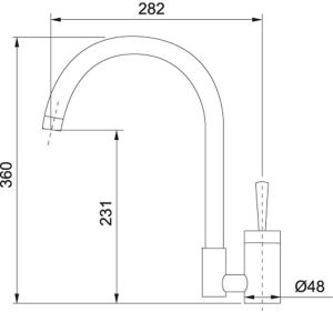 Bateria kuchenna Franke Dixi stojąca chrom (115.0071.662) 2