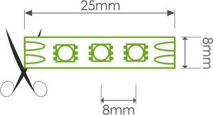 Taśma LED Whitenergy SMD3528 5m 120szt./m 9.6W/m 12V Żółta (6838) 4