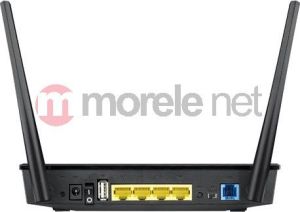 Router Asus DSL-N12U Annex A, bezprzewodowy router WiFi N300 z modemem ADSL do 24Mbit/s, obsługa ADSL 2/2+, IEEE 802.3/3u, IEEE 802.11b/g/n w stylistyce Black Diamond 3