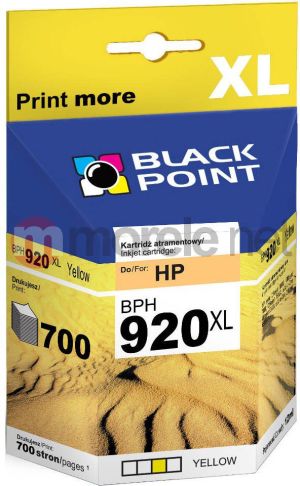 Tusz Black Point tusz BPH920XLY (CD974AE nr 920XL) Yellow 1