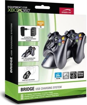 Speedlink stacja dokująca z akumulatorkami do padów Xbox Bridge USB (SL-2308-BK) 1