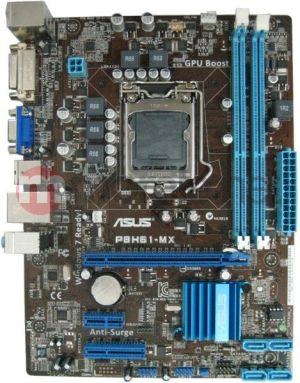 Płyta główna Asus P8H61-MX/SI Intel H61 LGA 1155 (PCX/VGA/DZW/GLAN/SATA/DDR3) mATX (P8H61-MX/SI) 1