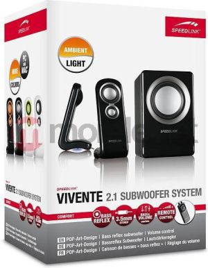 Głośniki komputerowe Speedlink Vivente (2.1 Channel Surround, 12W, Czarno/Srebrna) (SKGVIVBS) 3