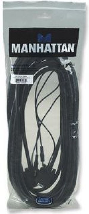 Kabel Manhattan D-Sub (VGA) - D-Sub (VGA) + Jack 3.5mm 10m czarny (324359) 2