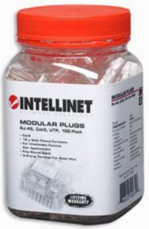Intellinet Network Solutions Wtyk RJ45 Cat5e UTP 3-ząbkowy na drut słoik 100szt (502399) 3
