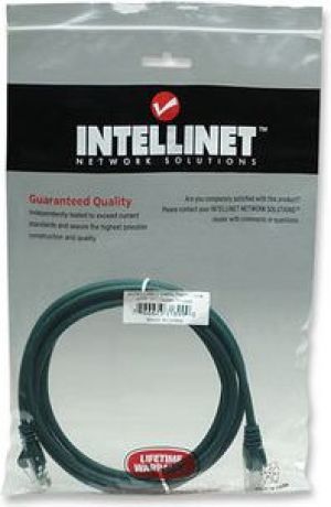 Intellinet Network Solutions patch cord RJ45, kat. 5e UTP, 2 m, zielony, 100% mied (318990) 1