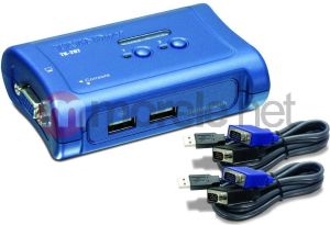 Przełącznik TRENDnet 2xK/V/M 2048x1536 USB 2xCables TK-207K 3