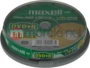 Maxell DVD+R 4.7 GB 16x 10 sztuk (275632.30.TW) 1