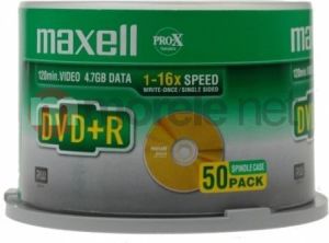 Maxell DVD+R 4.7 GB 16x 50 sztuk (275640.30.TW) 1