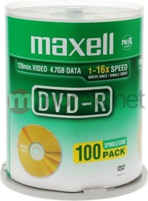 Maxell DVD-R 4.7 GB 16x 100 sztuk (275611.30.TW) 1