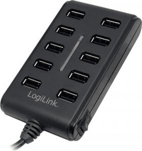 HUB USB LogiLink 10x USB-A 2.0 (UA0125) 1