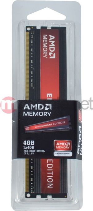 Pamięć serwerowa AMD AMD 4GB DDR3 1333Mhz CL(9-9-9-24) 1.5V Single Rank (AE34G1339U2) 2