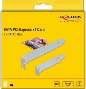 Kontroler Delock PCIe 2.0 x1 - 2x SATA III (89270) 5
