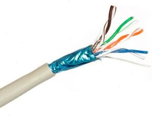 Linkbasic kabel instalacyjny skrętka FTP kat. 5e, drut 305m, 100% miedź, szpula CLA04-SC5E 1