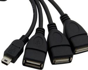HUB USB Esperanza 1x miniUSB męski  + 3x USB-A 2.0 (EA-114) 3