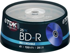 TDK BluRay BD-R TDK [ cakebox 25 | 25GB | 4x ] 1